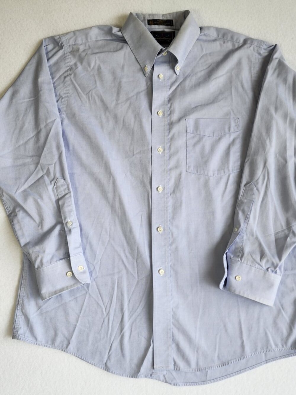 Vintage The Arrow Company Men’s Blue Pinpoint Oxford Shirt 16-32/33 Made in USA